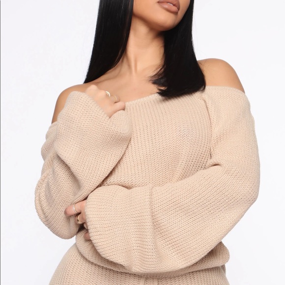Off the Shoulder or Boat Neck Soft Cozy Lightweight Knit Balloon Sleeve Sweater - Picture 1 of 11
